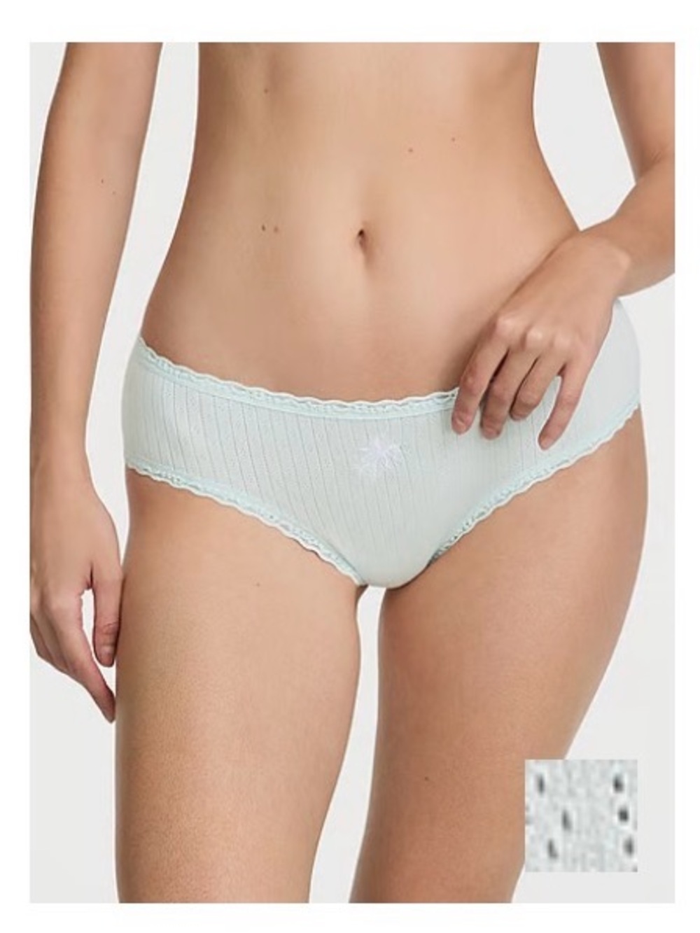Victoria's Secret Ribbed Bikini Panty in Mint